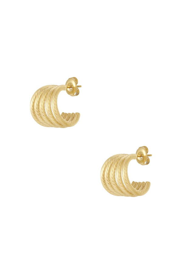 Bijoutheek Oorknoppen 5 Ringen Bewerkt
