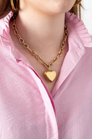 Bijoutheek Collier Dik Hart Schakel