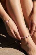 Bijoutheek Armband (Sieraad) Summer Vibe Touw Kralen Hart