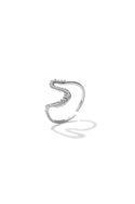 Bijoutheek Ring (Sieraad) Golf Witte Steentjes