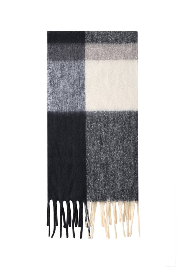 Bijoutheek Sjaal (Fashion) Geblokt Winter Franjes