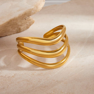 Bijoutheek Armband (Sieraad) Cuff 3 Rijen Organisch
