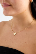 Bijoutheek Collier Balletjes Klaver Steentjes