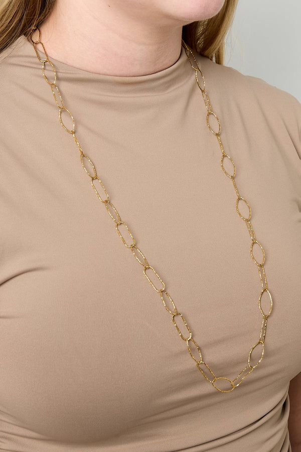 Bijoutheek Collier Lang Schakels Geometrisch