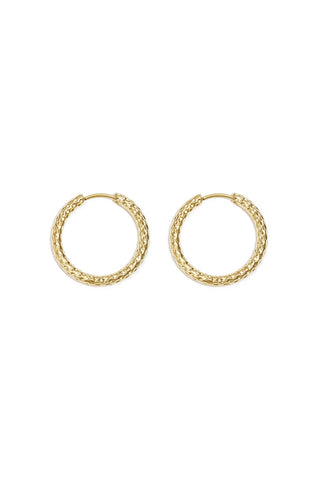 Bijoutheek Oorringen Hoop bewerkt 22mm