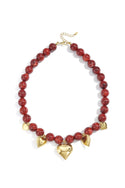Bijoutheek Collier Statement Kralen Harten