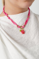 Bijoutheek Collier Bandana Stof Bloem