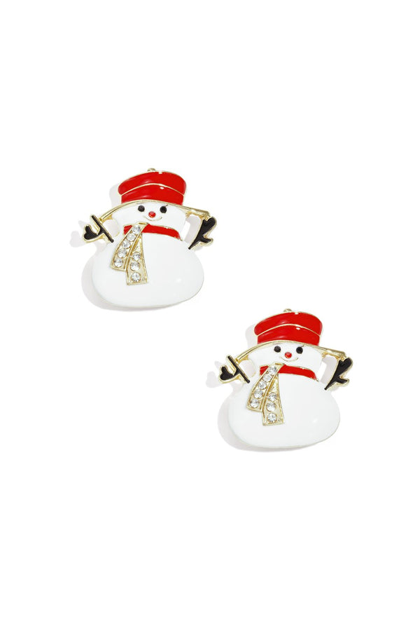 Bijoutheek Button Cover Kerst Sneeuwpop