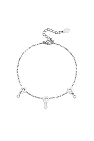 Bijoutheek Armband (Sieraad) Bloemen Hangende Steentjes