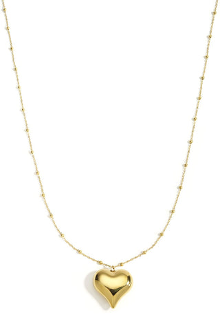 Bijoutheek Collier Lang Balletjes Bol Hart
