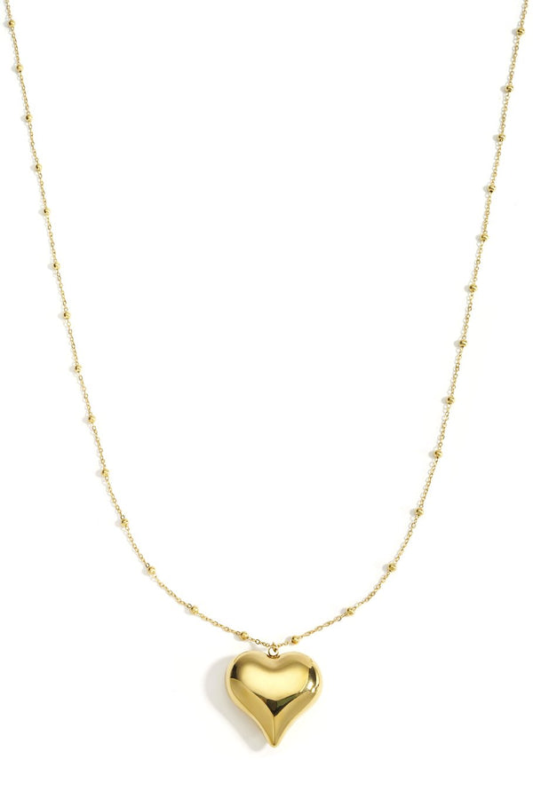 Bijoutheek Collier Lang Balletjes Bol Hart