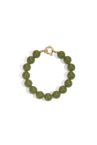 Koop olive Bijoutheek Armband (Sieraad) Kralen Statement 12mm