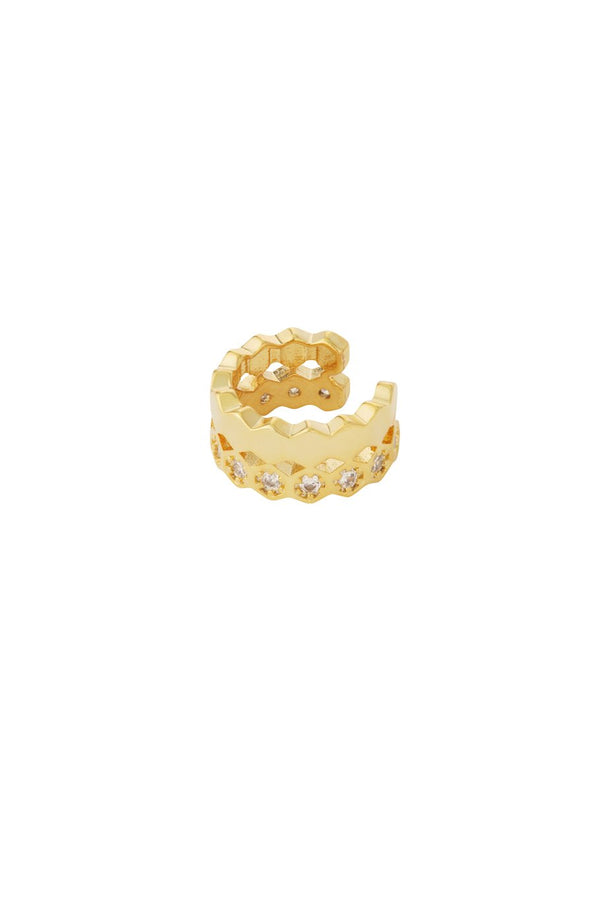 Bijoutheek Earcuff Duo Steentjes