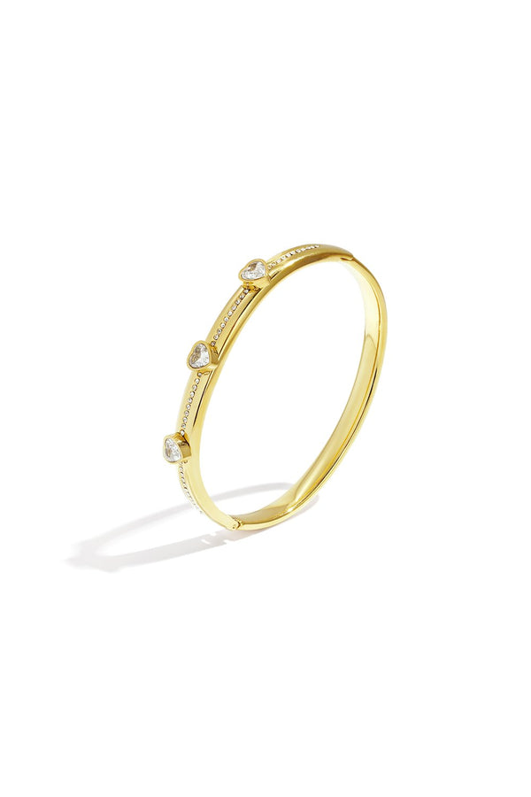 Bijoutheek Armband (Sieraad) Bangle Hartjes Steentjes