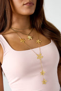 Bijoutheek Collier Lang Bloem Bedels