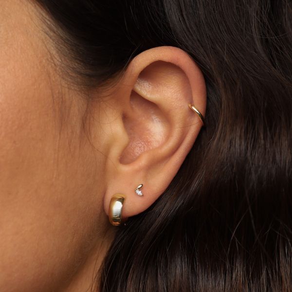 Karma Oorknoppen Zirkonia Leaf Iris