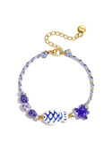 Bijoutheek Armband (Sieraad) Summer Vibe Touw Kralen Vis