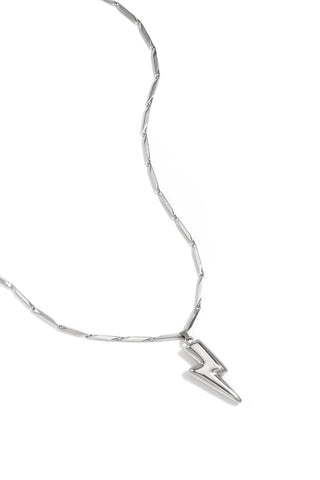 Kopen zilverkleurig Bijoutheek Collier Lightning Bolt Bliksem
