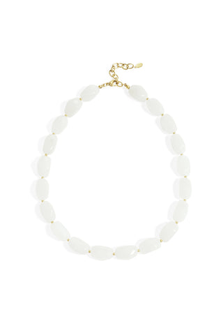 Kopen off-white Bijoutheek Collier Organische Kralen Gemeleerd