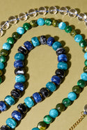 Bijoutheek Collier Rondellen Kralen Gemeleerd