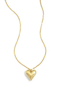 Bijoutheek Collier Bol Hart Mat Geborsteld