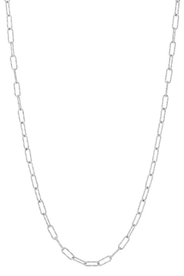 Bijoutheek Collier Lang Schakels Ovaal Bewerkt