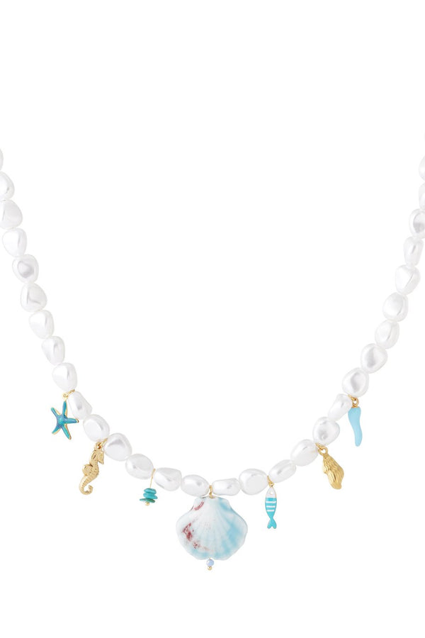 Bijoutheek Collier Zomer Parels Bedels Schelp