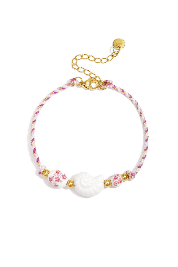 Bijoutheek Armband (Sieraad) Summer Vibe Touw Kralen Schelp
