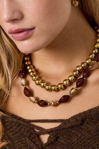 Bijoutheek Collier Statement Kralen Twist
