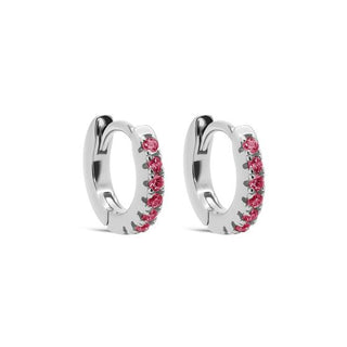 Kopen zilver-ruby-red Karma Hoop Zirkonia 10mm