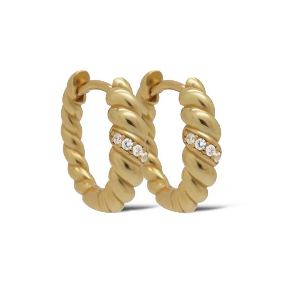 Karma Oorringen Swirl Strass