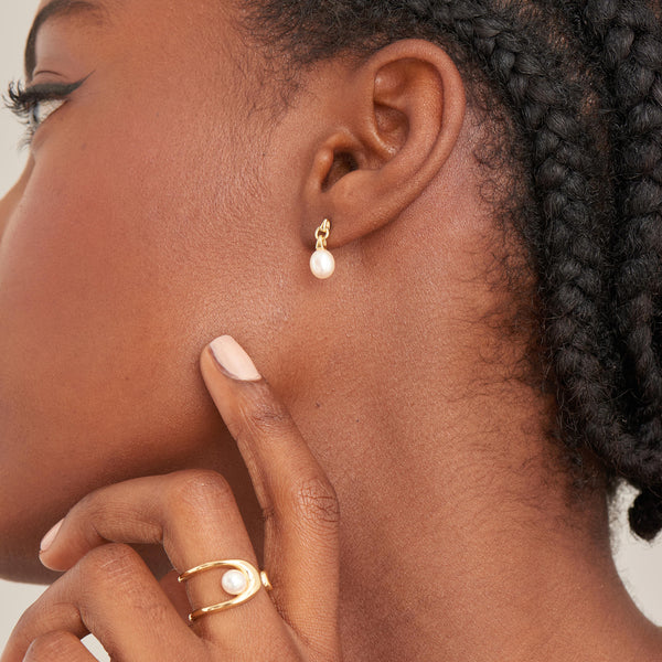 ANIA HAIE Pearl Power | Pearl Drop Stud Earrings