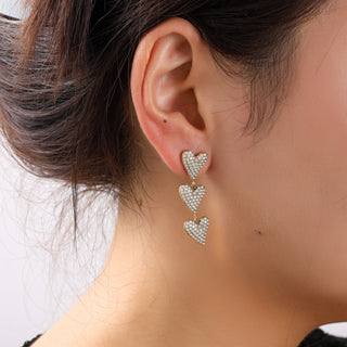 Go Dutch Label Oorknoppen 3Sparkle Hearts