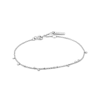 ANIA HAIE 925 Sterling Silber Gezeiten-Abalone-Halbmond-Gliederarmband (LÄNGE: 16–18,5 cm)