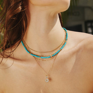 ANIA HAIE Chill Voyager | Gold Disc Station Necklace