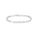 ANIA HAIE 925 Sterling Silver Tidal Abalone Crescent Link Bracelet (LENGTH: 16 -18.5CM)