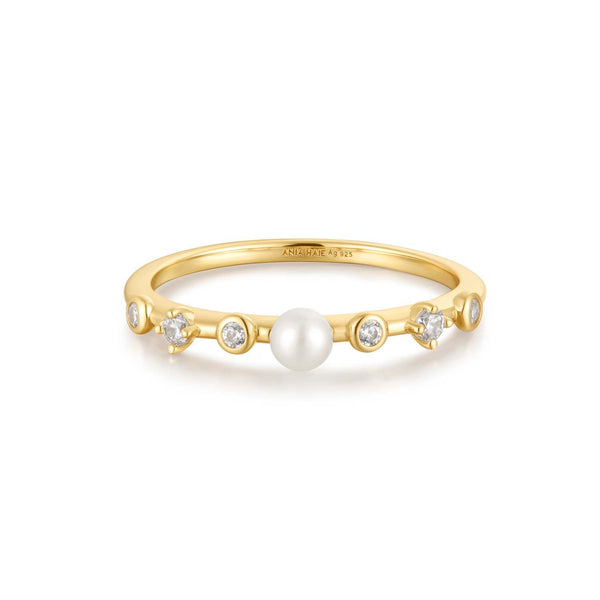 ANIA HAIE Chic Creator | Freshwater Pearl Zirconia Ring