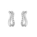 ANIA HAIE Miss Twinkle | Silver Sparkle Double Huggies Earrings