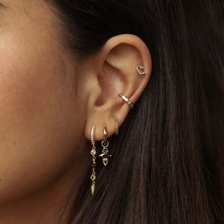 Karma Oorhangers Zirkonia Row Choco