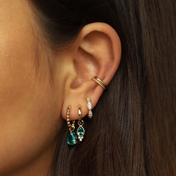 Karma Oorringen Strass Ovaal