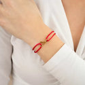 Michelle Bijoux Bracelet 2 Hearts One Size Gold