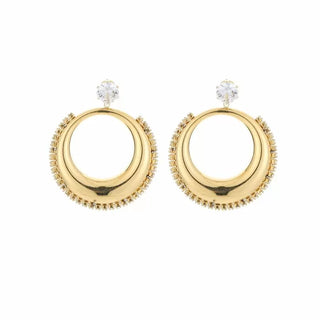 Michelle Bijoux Stud Earrings Chunky Rhinestone Earrings