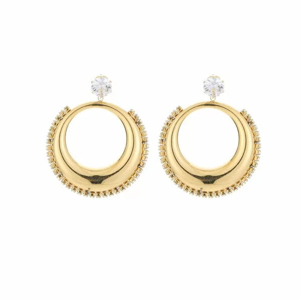 Michelle Bijoux Stud Earrings Chunky Rhinestone Earrings