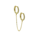 Karma Oorringen Hoop Zirkonia Chain
