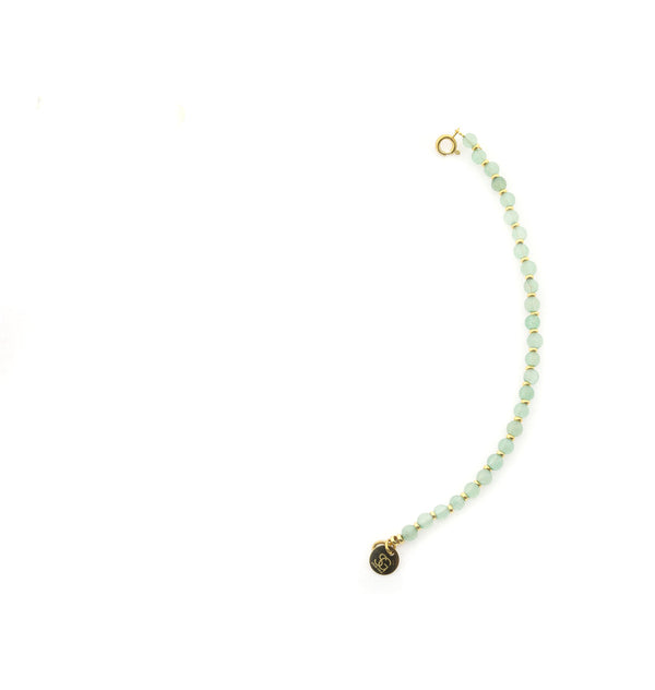 Solid Gold Edelsteen Tussenstuk Ketting - Aventurijn