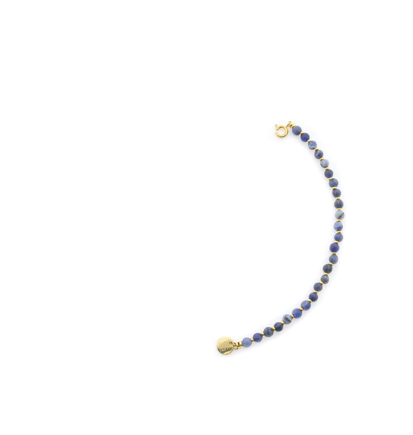 Solid Gold Edelsteen Tussenstuk Ketting - Sodaliet