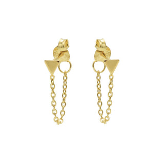 Koop gold Karma earring Chain Open Triangle