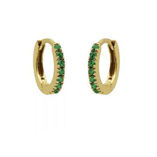 Koop green Karma Earrings rhinestone gold