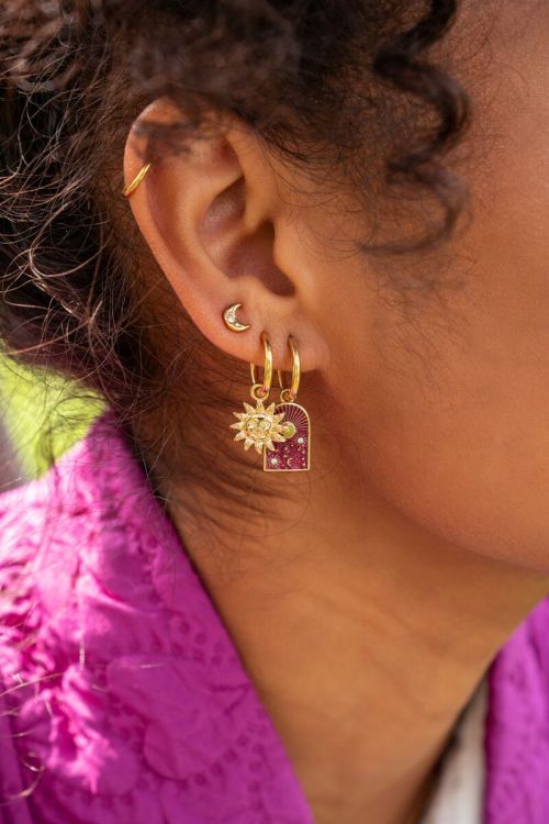 My Jewelery Chunky earrings with mini flowers 