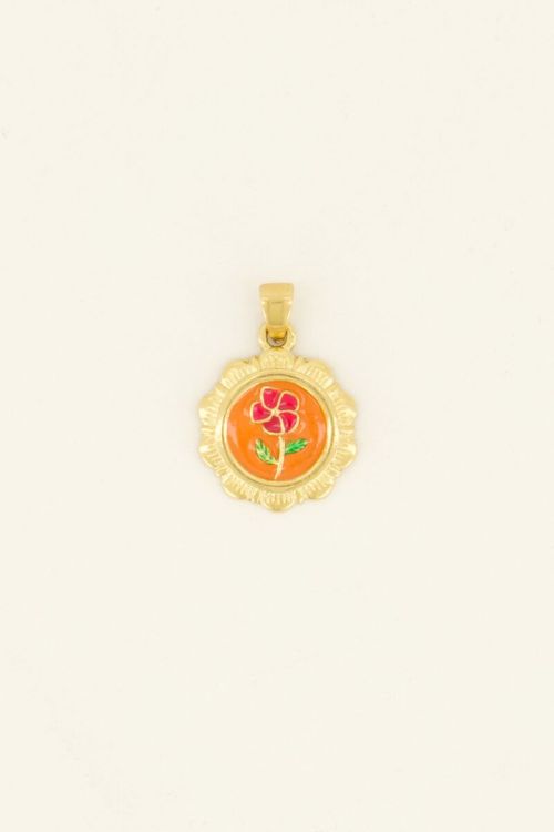 My Jewellery Casa fiore bedel met handgeschilderde bloem